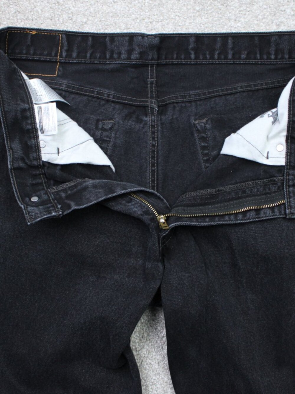 Levi's 550 Jeans Mens 36x30 Black Relaxed Fit 100% Cotton 5-Pocket Denim Y2K - Picture 9 of 13